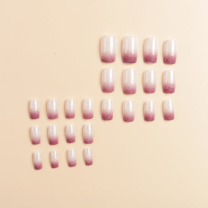 Ombre Glitter Acrylic Nail Extensions Kalsten