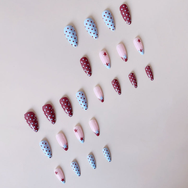 Artificial nail set with creative retro designs Kalsten