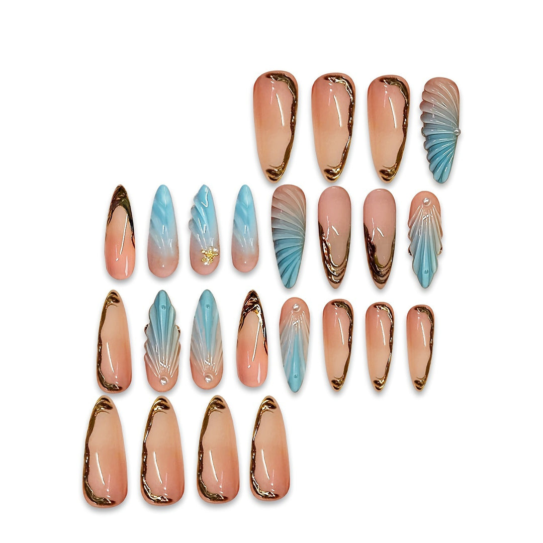Artistic Sculpted Press-On Nail Set Kalsten