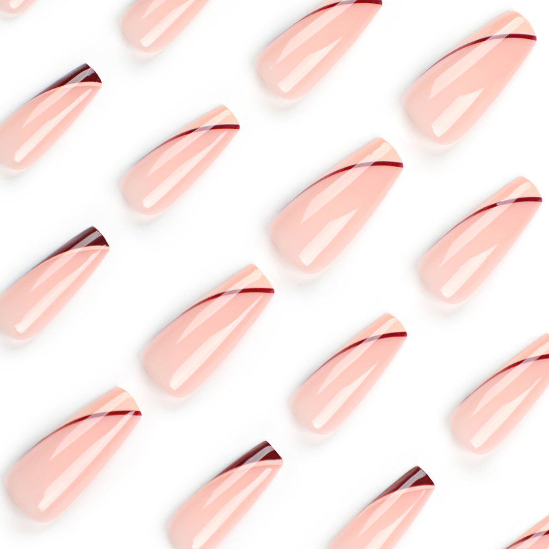 Artful stiletto nails with elegant gradient and geometric accents Kalsten