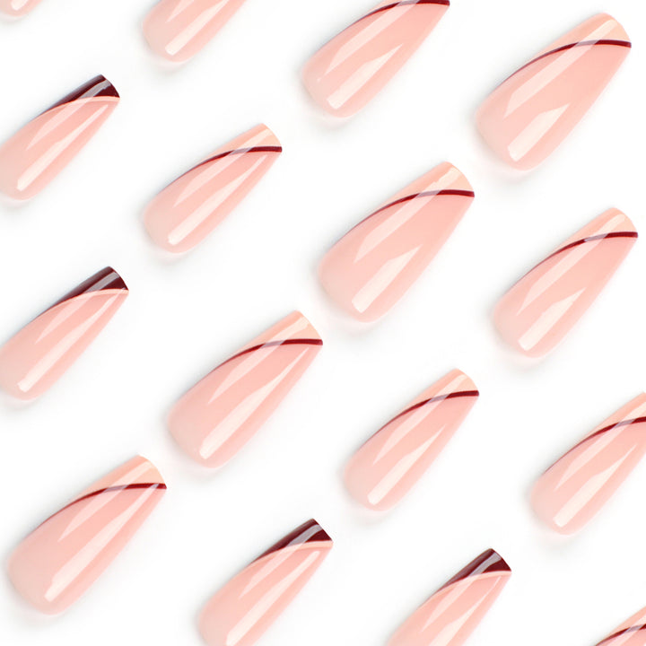 Artful stiletto nails with elegant gradient and geometric accents Kalsten