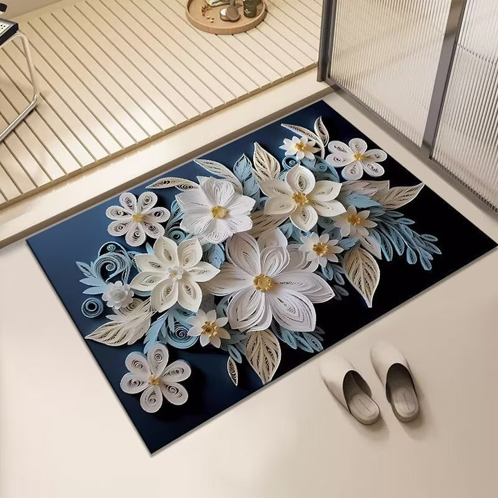 Floral Print Area Mat Kalsten