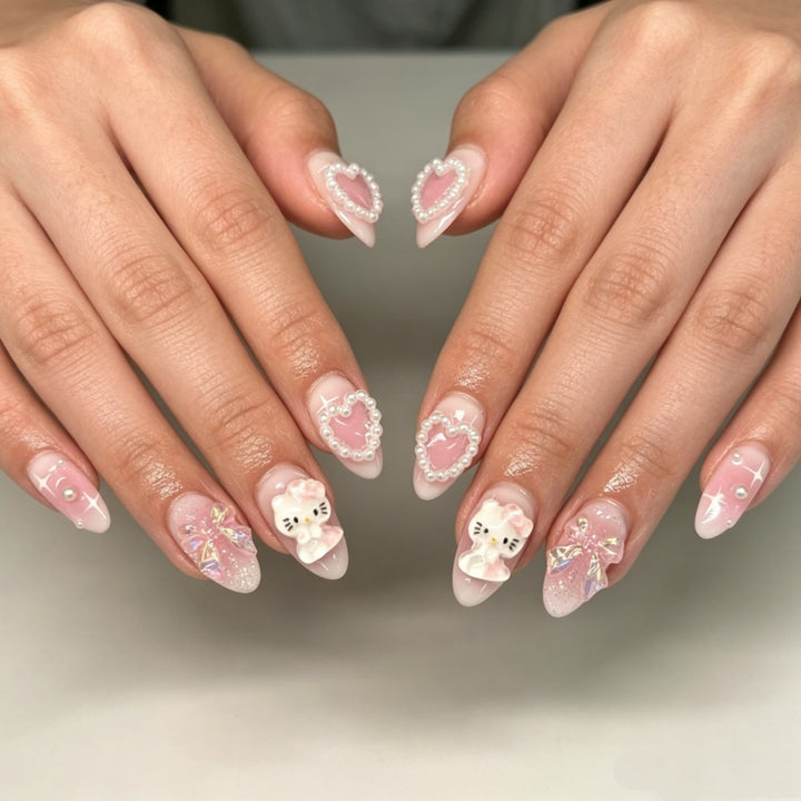 Chic Almond-Shaped Press-On Nail Set Kalsten