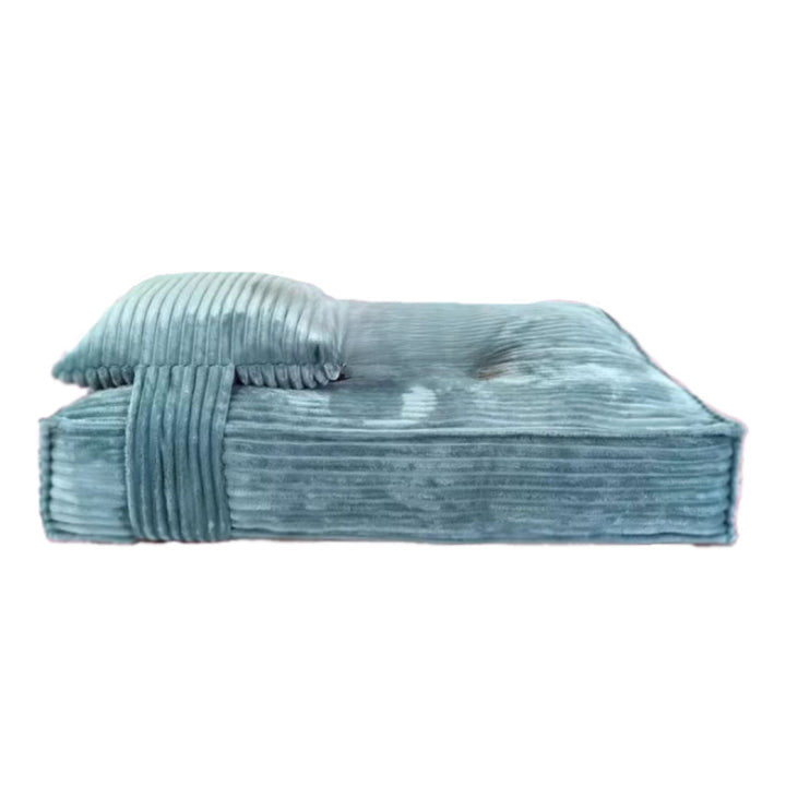 Ultra-Plush Rectangular Dog Bed with Supportive Pillow