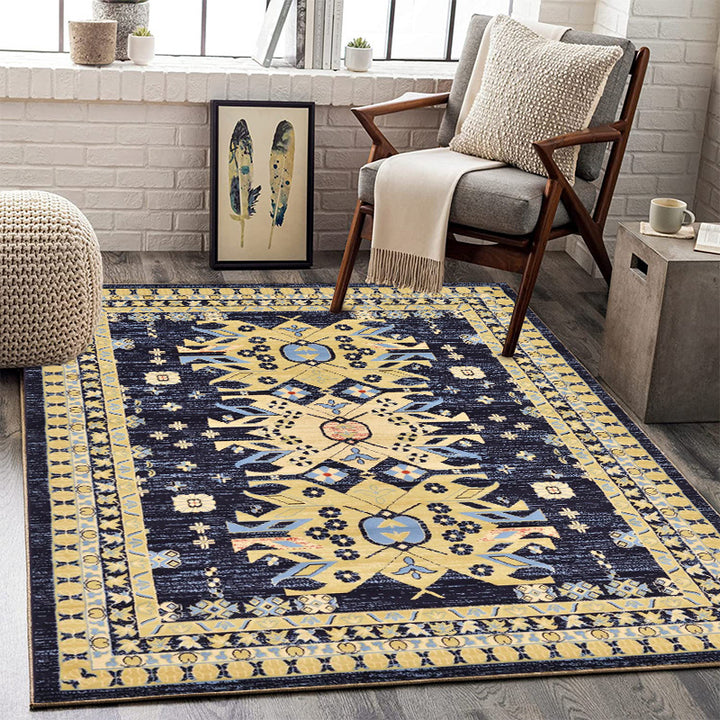 Vintage-Inspired Ornate Area Rug