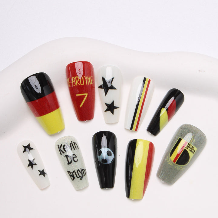 Sports-Themed Press-On Nail Art Kalsten