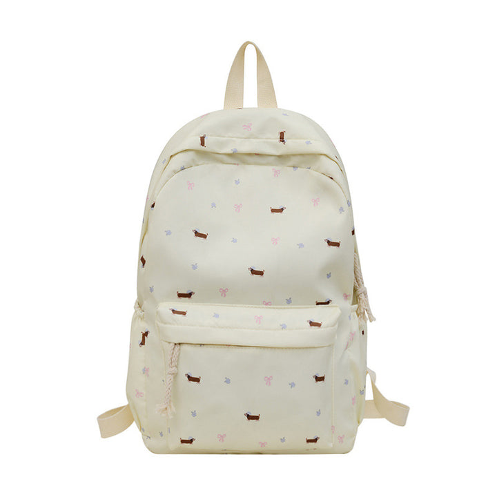 Playful Dog Patterned Backpack Kalsten
