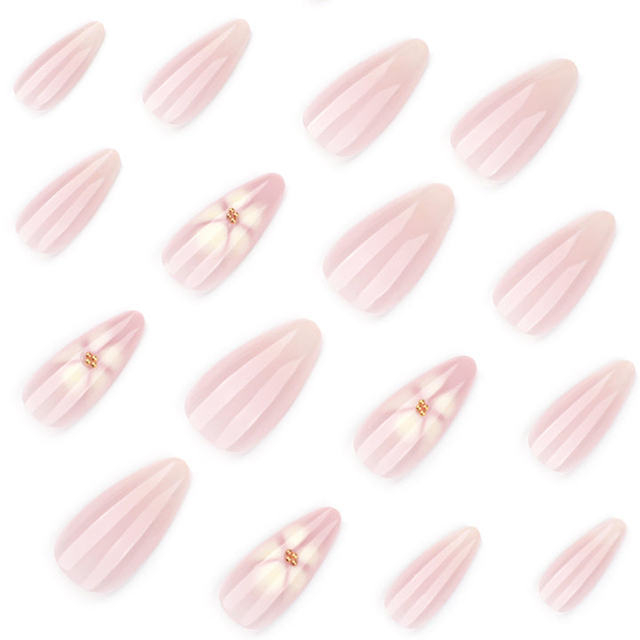 Elegant Stiletto Nails with Floral Accents Kalsten
