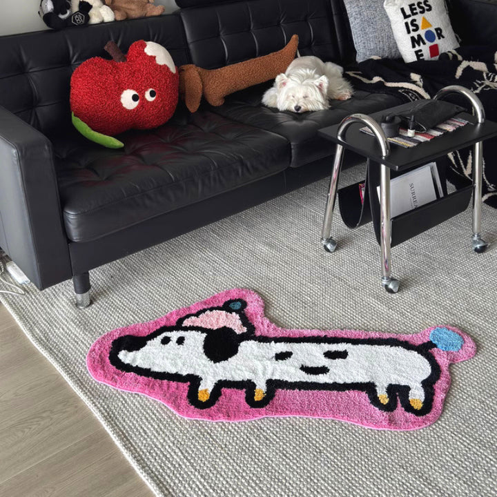 Cartoon Character Shaped Plush Area Rug