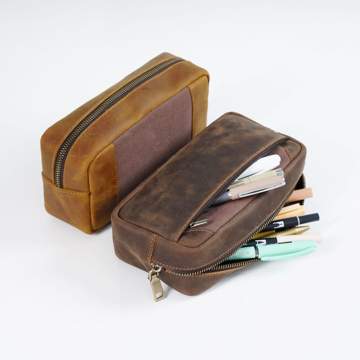 Versatile Leather Pencil Case