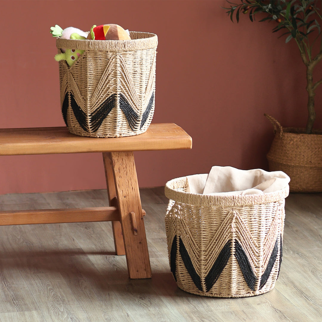 Handbag made of braided natural material Kalsten