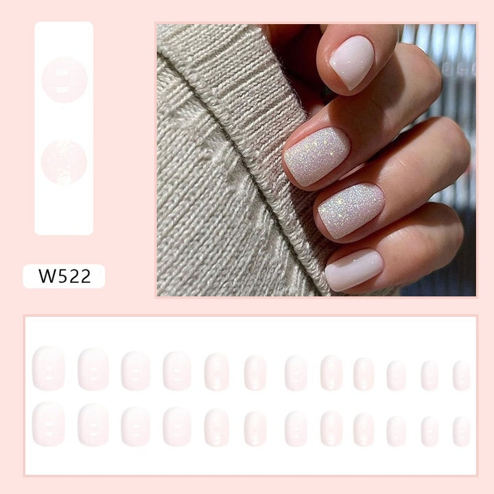 Permanent artificial nails with glitter finish Kalsten