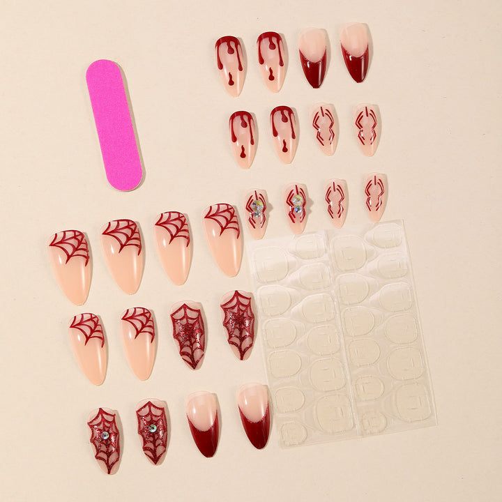 Gothic Horror-Themed Stiletto Nail Art Extensions Kalsten