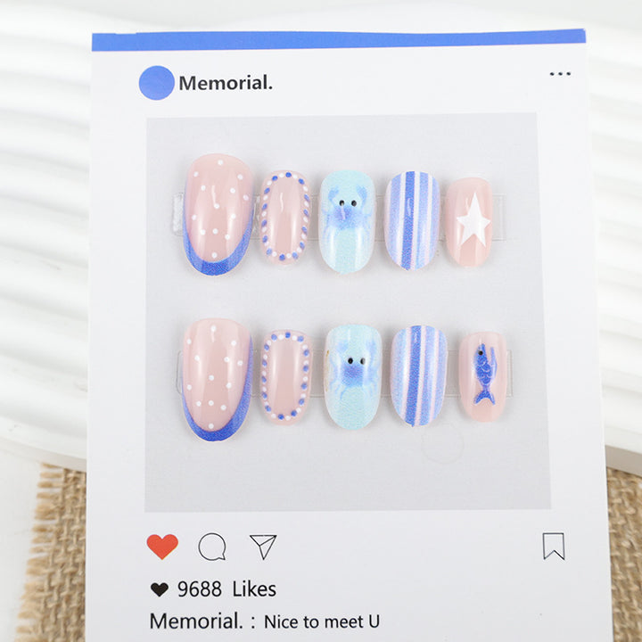 Art nail set with unique maritime motifs Kalsten