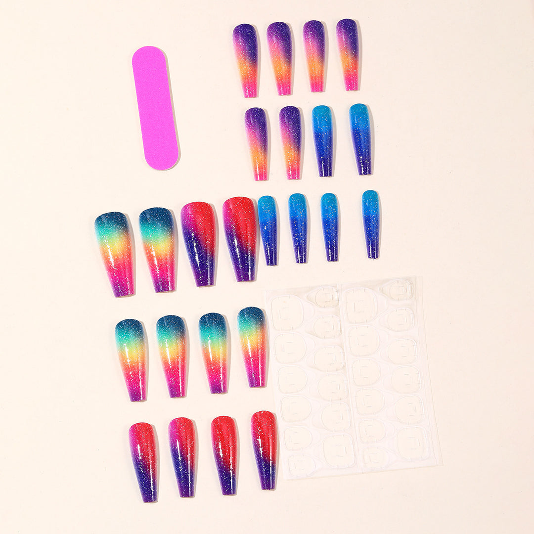 Gradient Glitter Stiletto Nail Art Kalsten