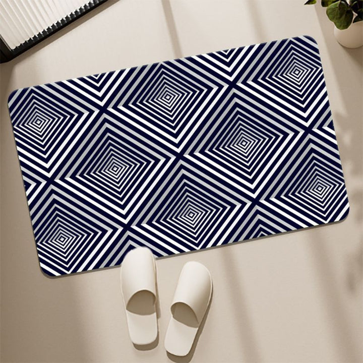 Geometric Pattern Bath Mat
