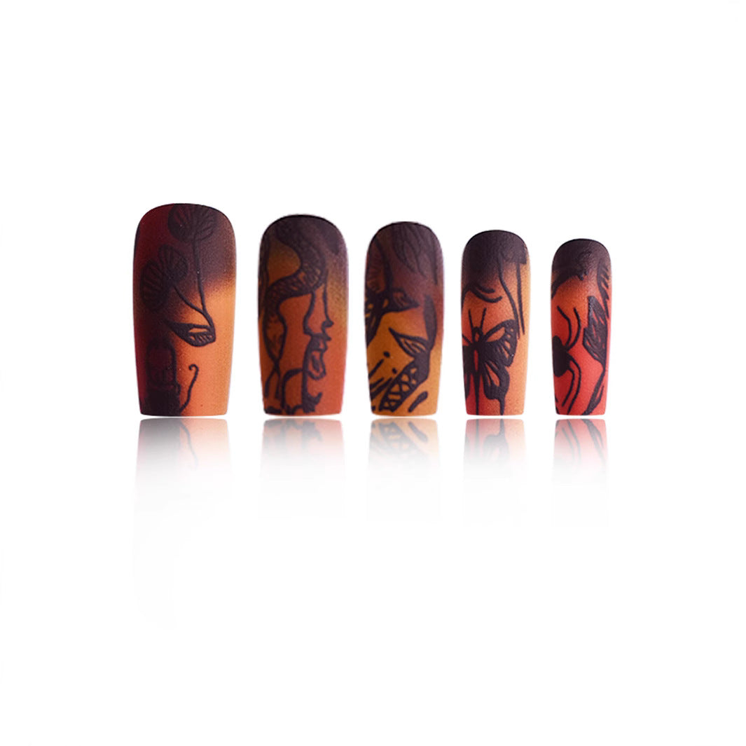 Artistic Abstract Press-On Nails Kalsten