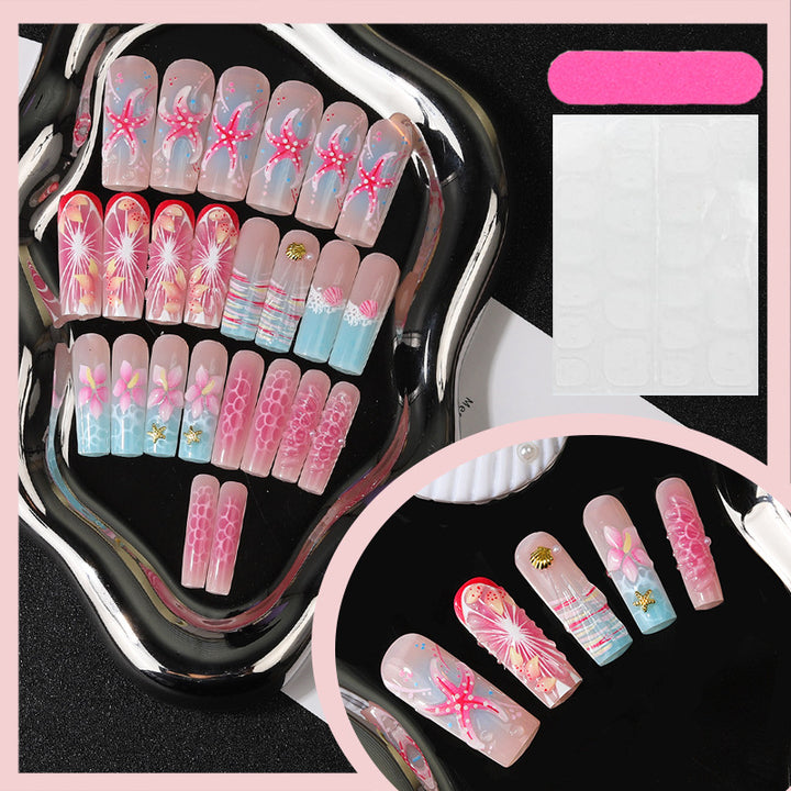 Tropical Ocean-Inspired Press-On Nail Set Kalsten