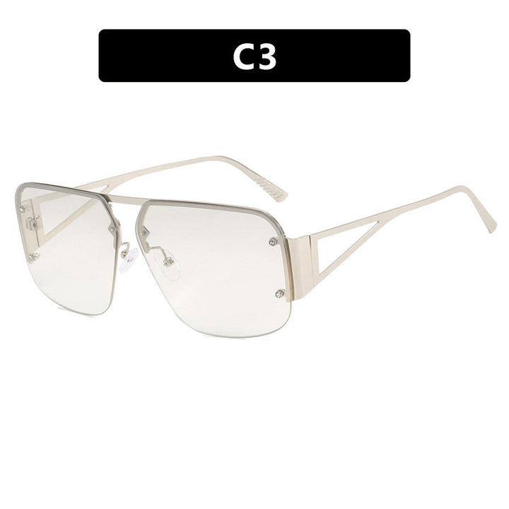 Women’s Futuristic Sunglasses with Square Frame and Mirrored Lenses Kalsten