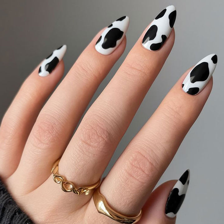 Trendy Cow Print Press-On Nails
