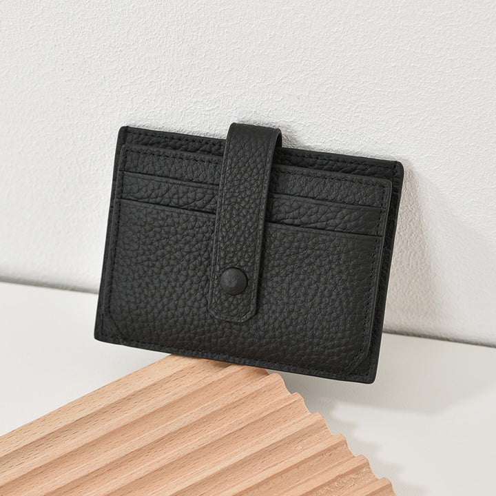 Textured Leather Card Holder Kalsten