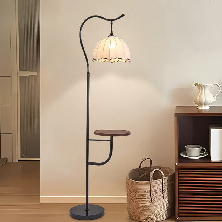 Modern Arc Floor Lamp with Side Table