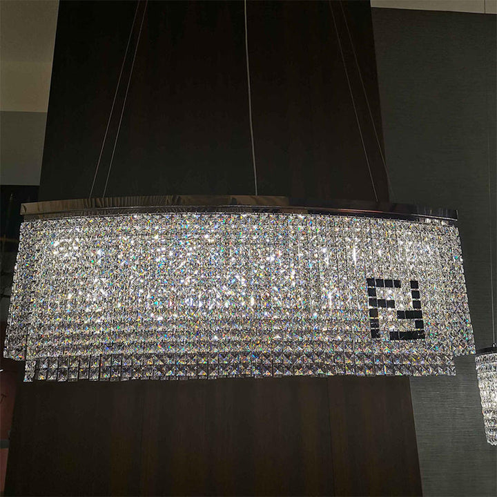 Crystal Drum Chandelier