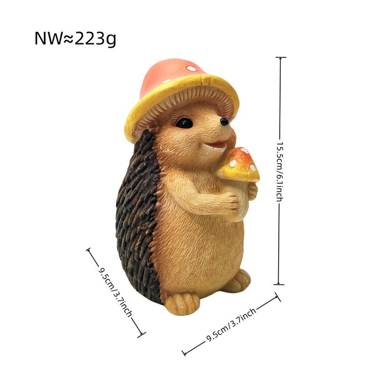 Cute hedgehog sculpture with fruit bowl Kalsten