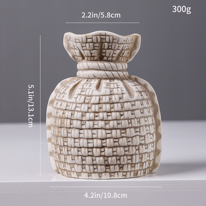 Woven Texture Ceramic Vase Kalsten