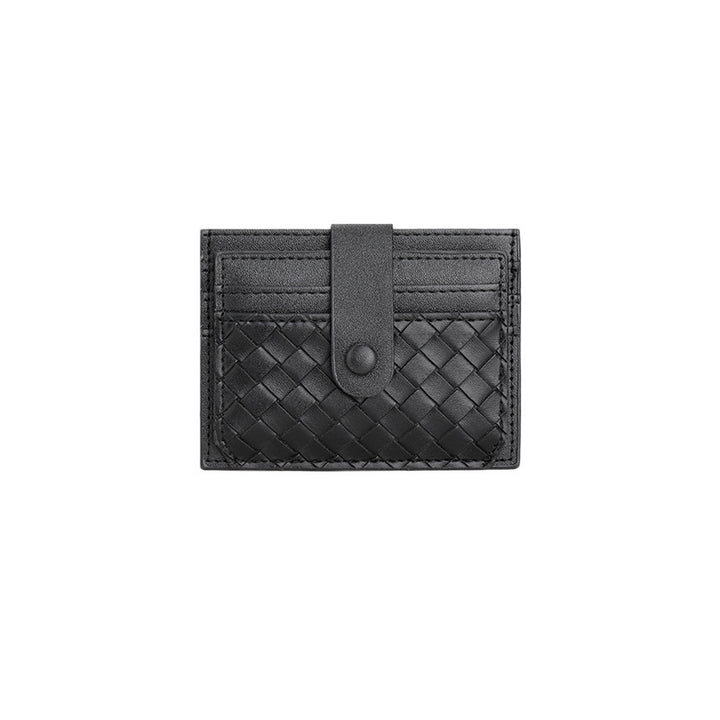 Woven Leather Credit Card Holder