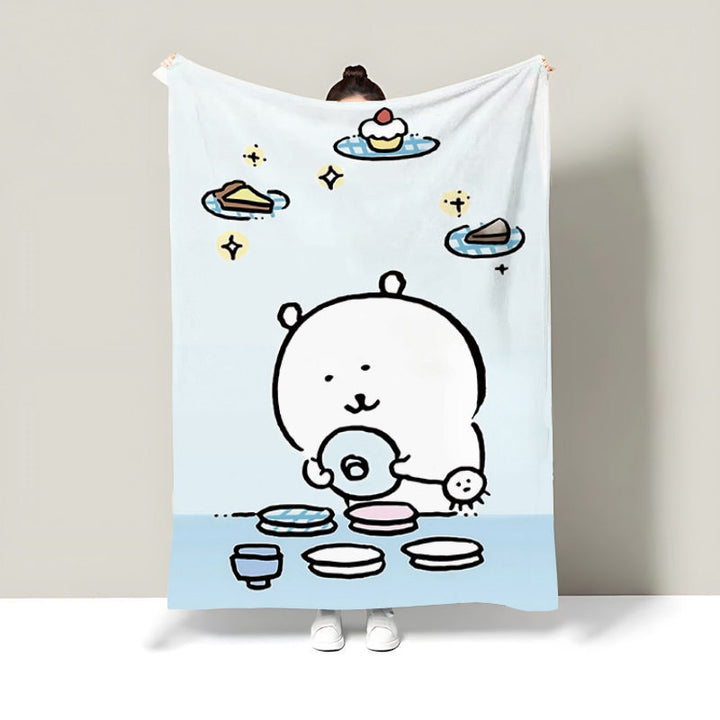 Cartoon-Themed Fleece Throw Blanket