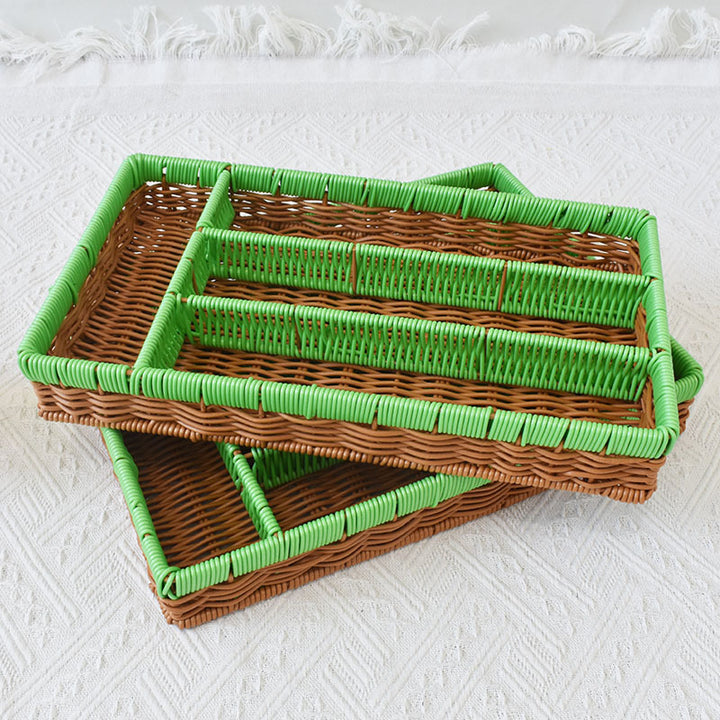 Stylish Multi-Compartment Woven Storage Organizer Kalsten