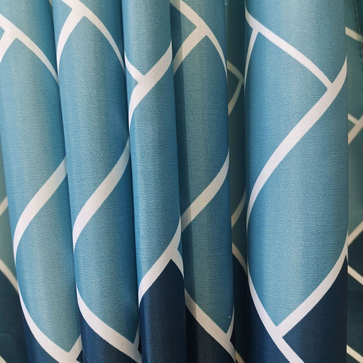 Geo-Patterned Shower Curtain Kalsten