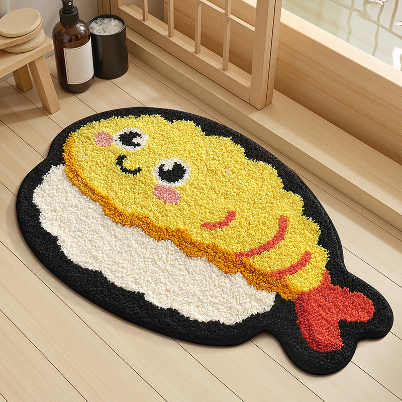 Sushi-Shaped Plush Bath Mat Kalsten