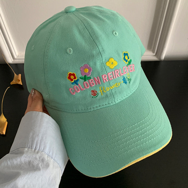 Women's Floral Embroidered Adjustable Cap Kalsten
