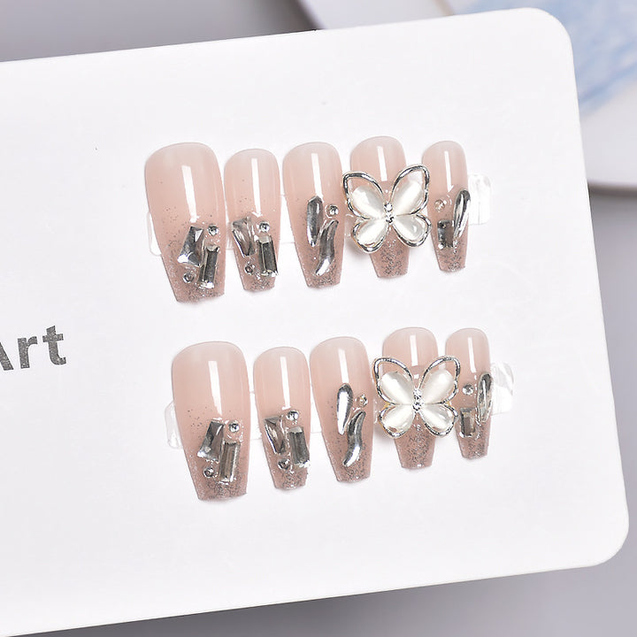 Premium Decorative Butterfly Press-On Nail Extensions Kalsten
