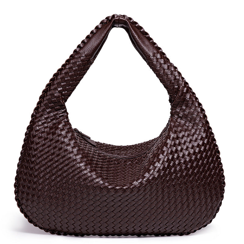 Handcrafted Woven Leather Hobo Bag Kalsten