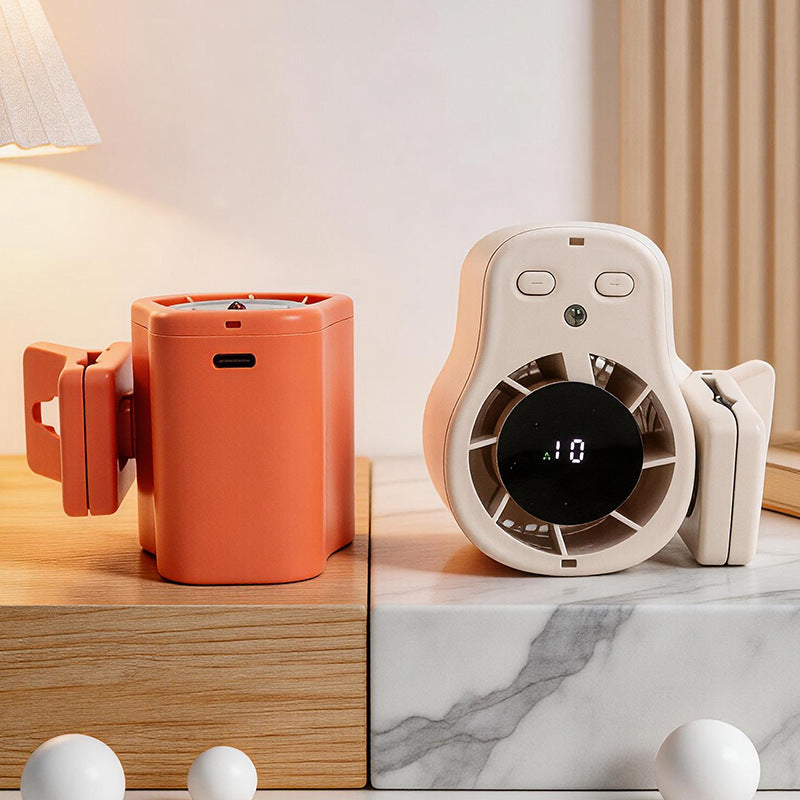 Women's Compact Clip Fan with LED Temperature Display Kalsten