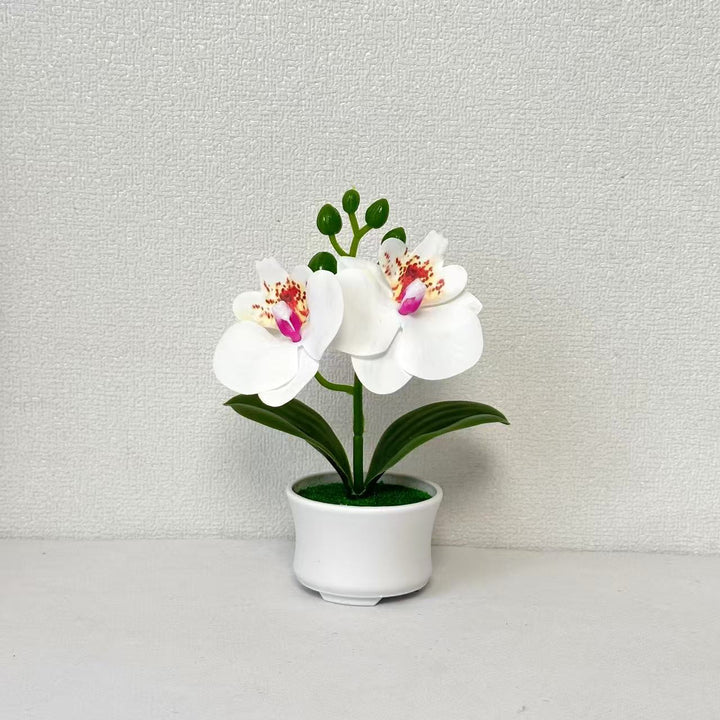 Elegant Artificial Orchid Plant Arrangement for Indoor Decor