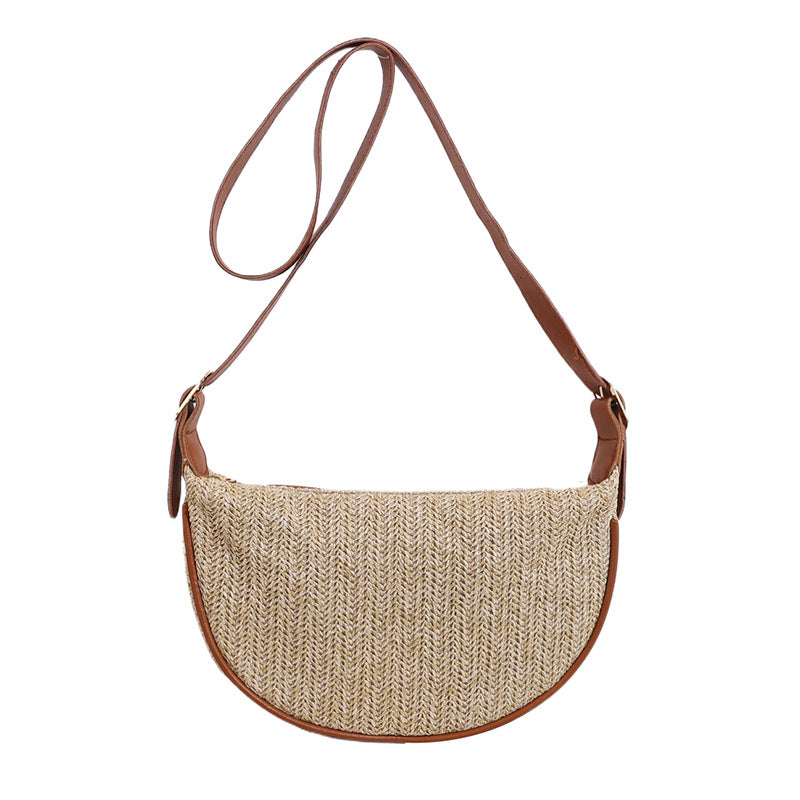 Vintage-Inspired Woven Crossbody Bag Kalsten