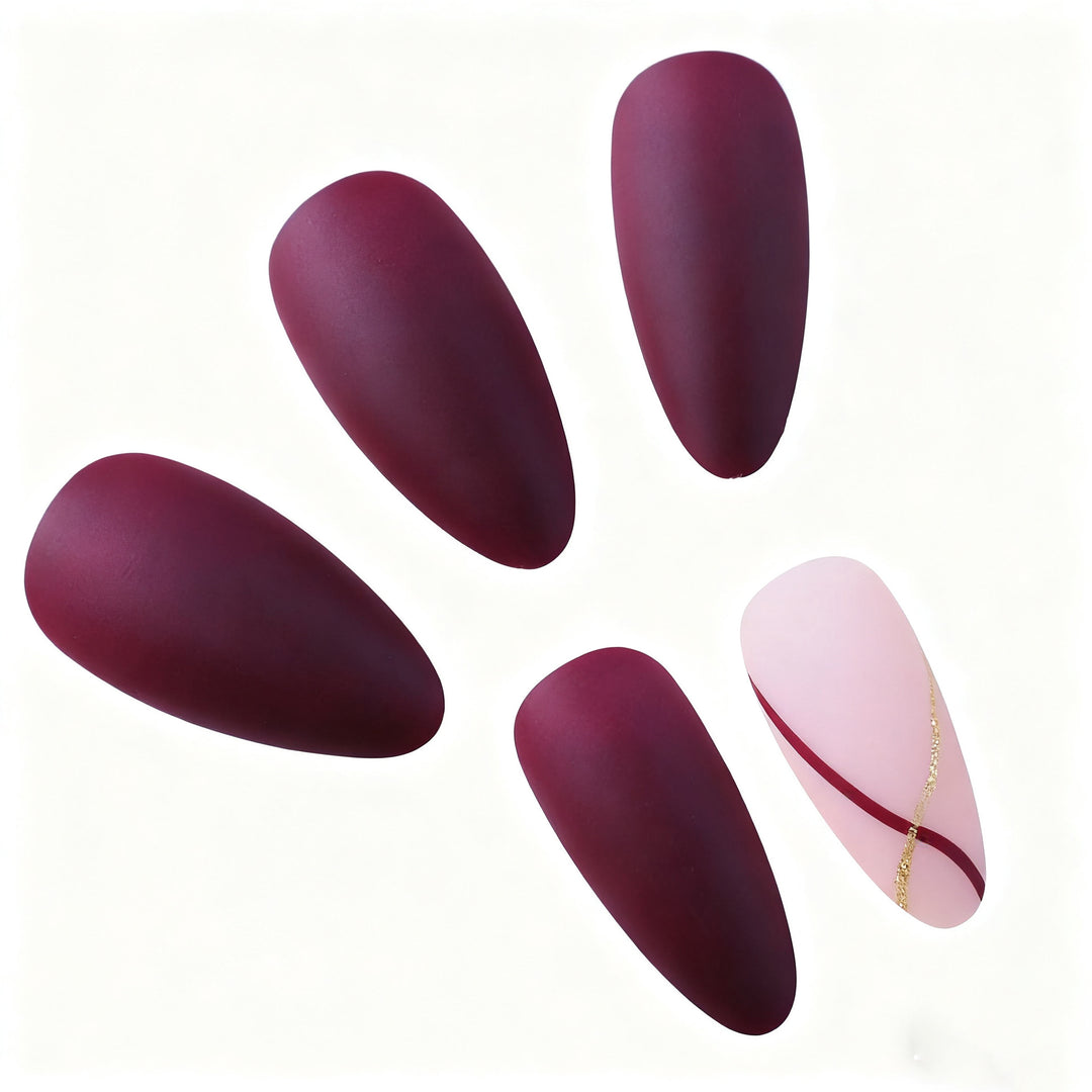 Elegant Matte Nail Art Enhancements Kalsten
