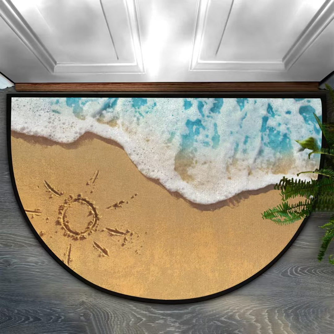 Floral Themed Welcome Mat Kalsten
