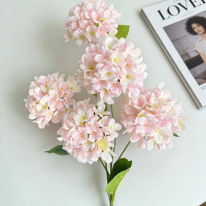 Elegant Faux Hydrangea Stem