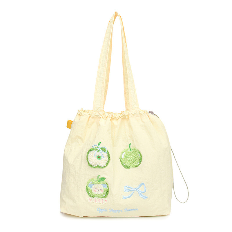 Cute Cartoon-Themed Drawstring Tote Bag