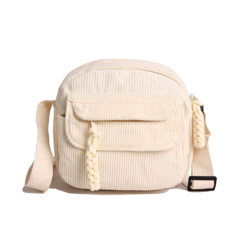 Textured Corduroy Crossbody Bag