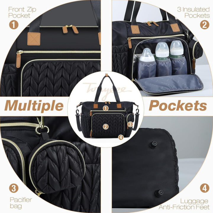 Elegant diaper bag with insulated compartments Kalsten