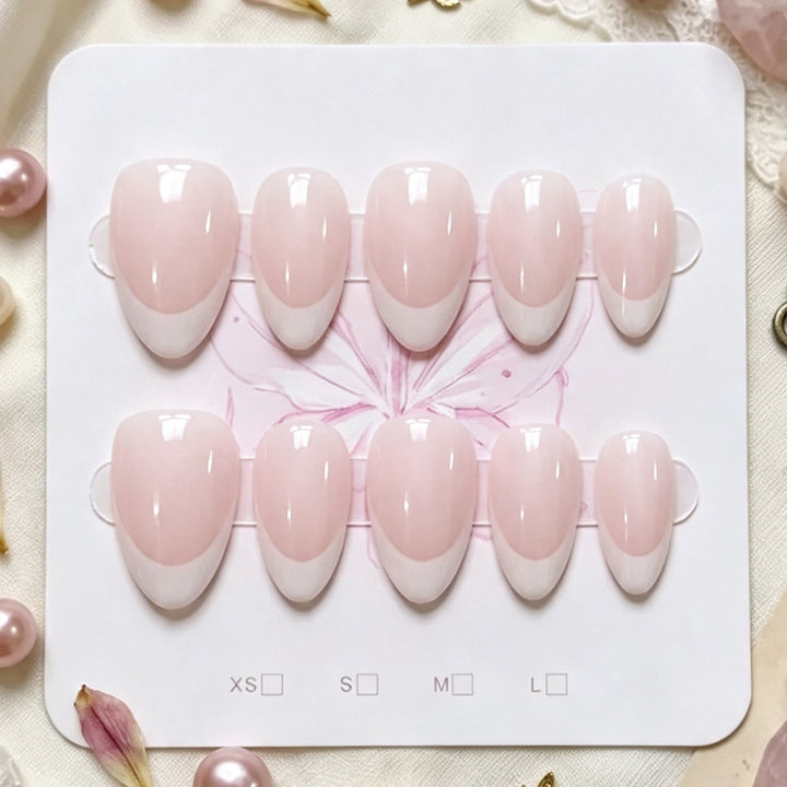 Premium French Tip Press-On Nail Set