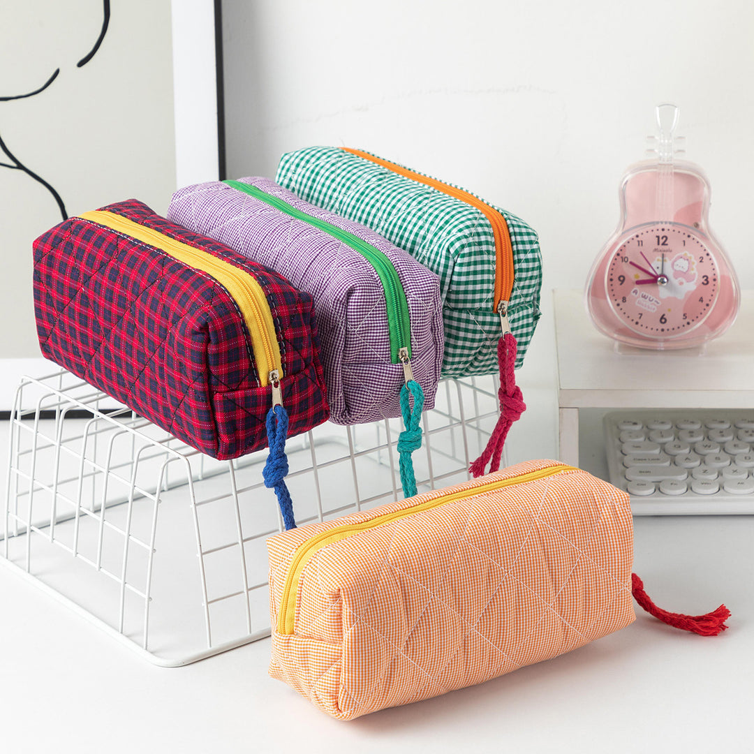 Quilted Zippered Pencil Case Kalsten