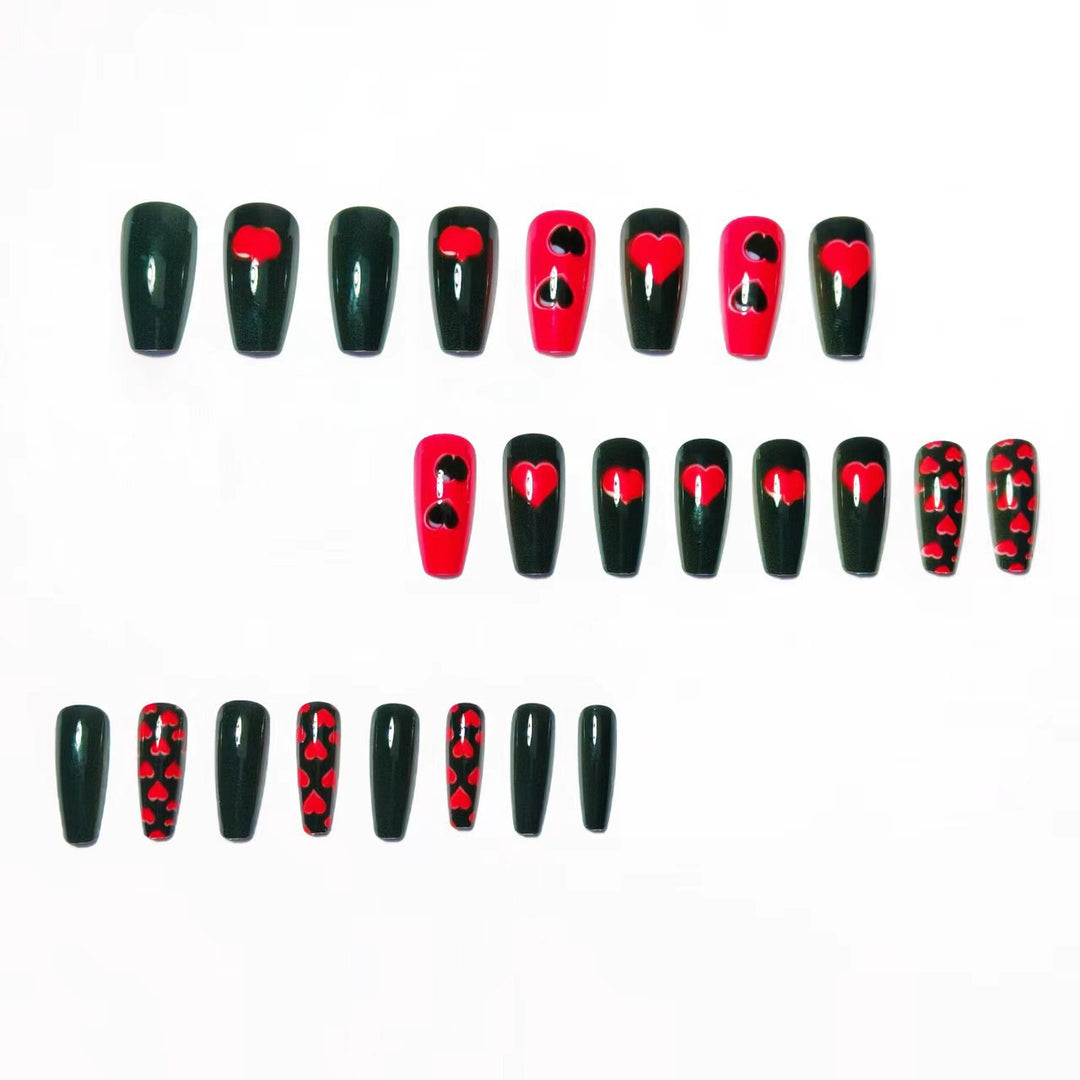 Artificial nails with Romantic Heart Design Kalsten