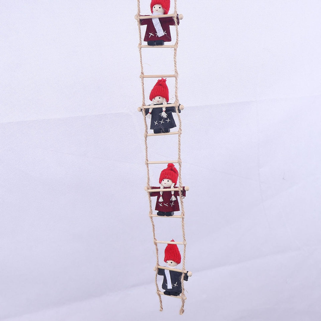 Decorative ladder with Christmas figures